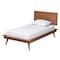 Baxton Studio Melora Mid-Century Modern Walnut Brown Finished Wood and Rattan Twin Size 3-Piece Bedroom Set 241-11178-11179-11298-ZORO - alternate 10
